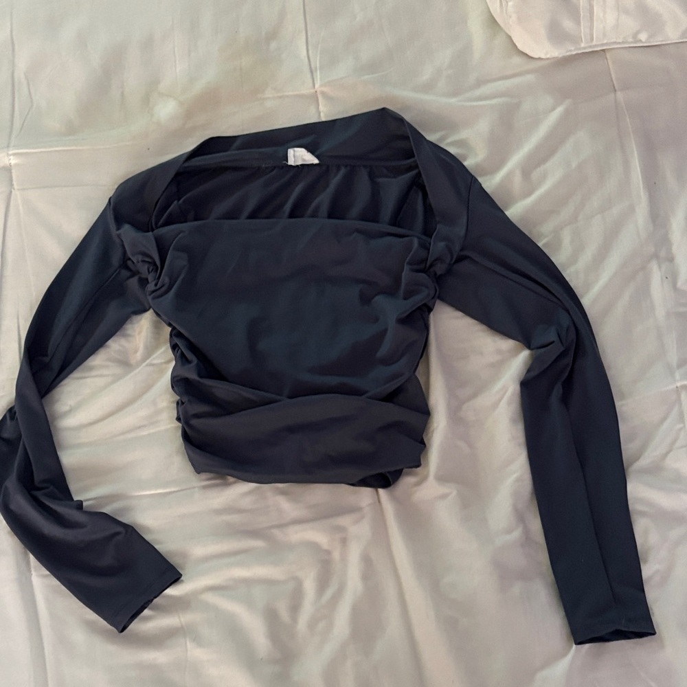 Elegant Black Long Sleeve Women's Top